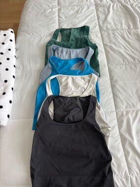 Women’s Ribbed Tank Top - Black, Cream, Blue, Teal, Light Blue, Green
